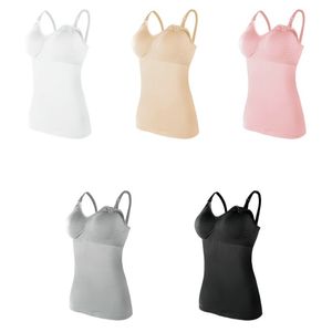 Womens Nursing Tank Tops Built in Bra for Breastfeeding Maternity Camisole Brasieres Vest Clothing Clothes Underwear