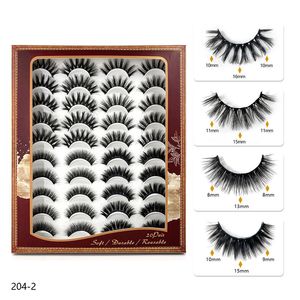 20 Paare wispy falsche Wimpern Mix Stil flauschige Faux 3D Nerz Wimpern weiche dicke Wimpernverlängerung Tierversuchsfreie 5D gefälschte Wimpern Make-up