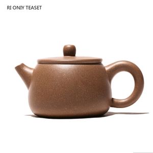 100ml Chinese Yixing Purple Clay Teapots Ball Shaped Infuser Pot Beauty Kettle Raw Ore Handmade Zisha Set Customized 210813