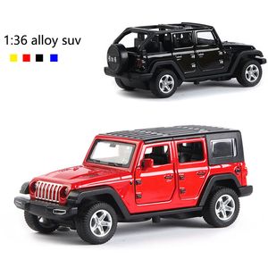 Wholesale jeep toys resale online - DHL Two door Jeep Alloy Car Model Boy Toy Metal Off road