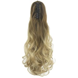 Synthetische Perücken Soowee Curly Brown Ombre Claw Ponytail Hair Long Clip In Hairpiece Pony Tail Postizos Cabello Coletas