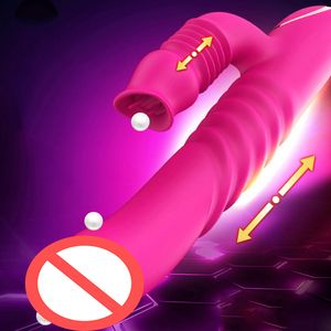 Vuxen Dildo Vibrator Pussy Licking Vibration Massager G Spot Clitoris Stimulator Massage Stick Fake Penis Recharge Magic Wand Vuxen Sex Toy Valentine Present ZL0101