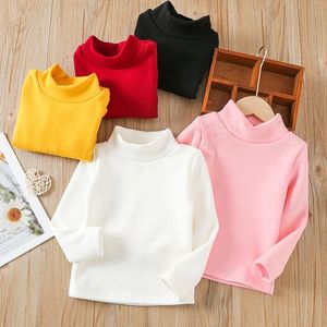 abbigliamento per bambini Ragazze Tinta unita Pullover Bambini Dolcevita Camicia base Top Primavera Autunno Inverno Maglioni moda Boutique vestiti per bambini