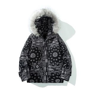 IEFB abbigliamento da uomo hip hop cappotto caldo invernale allentato per uomo cappotto imbottito in cotone con fiori di anacardi giacche moda con cappuccio ispessito 9Y4267 210818