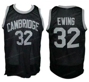 Özel Retro Patrick # Ewing College Basketbol Forması Erkekler All Ed Siyah Numaralı Forma Forma En Kalite Boyutu 2XS-6XL