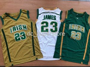 Lebron James St. Vincent St. Mary Irish High School Swingman Basketball-Trikot, genähtes, individuelles Herren-Damen-Jugend-Basketball-Trikot XS-6XL