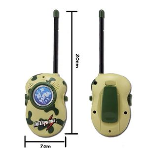 Camuflagem Kids Walkie Talkies Brinquedo Militar Camo Dois Way Radio Toys Set para crianças 2pcs