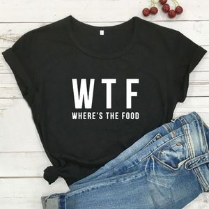 WTF面白いTシャツの女性原宿半袖コットンTシャツブラックカミセタムヤーカジュアルOネックティーフェムムトップ