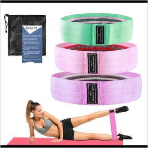 Zestaw 3piece Rubber Expander Band do fitness Elastyczne oporowanie Wyposażenie do ćwiczeń HS28N U6izt