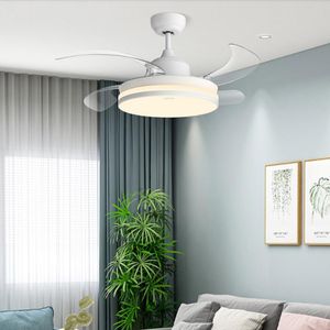 Takfl￤ktar nordiskt modefl￤kt med LED -ljus modern minimalistisk lampa f￶r vardagsrum ventilador de techo heminredning bc50