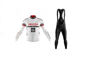 Rennsets FRÜHLING SOMMER 2021 ARKEA SAMSIC PRO TEAM LONG SLEEVE CYCLING JERSEY WEAR ROPA CICLISMO+ BIB PANTS 20D GEL PAD SET