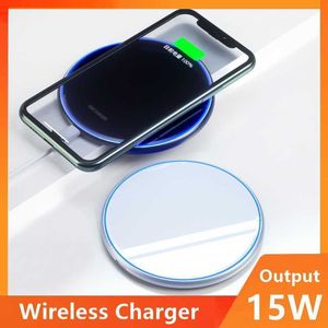 Caricabatterie Wireless Qi universale per auto 15W per pad di ricarica Wireless per iPhone per supporto di ricarica Wireless veloce Samsung Xiaomi Huawei