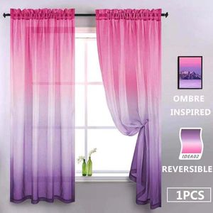 Wholesale semi sheer curtains resale online - Curtain Drapes Gradient Color Semi Sheer Curtains Bright Modern For Bedroom Living Room Window Panels