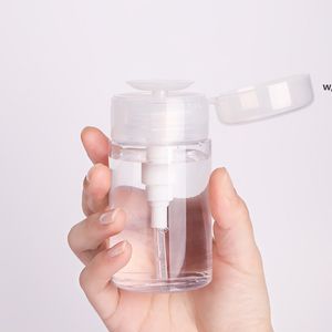 Push Down Empty Pump Dispenser For Nail Polish Remover Alcohol Clear Liquid Bottle Storage Bottle RRF12516