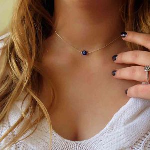 Baby Blue Evil Eye Choker Choker Choker G1206