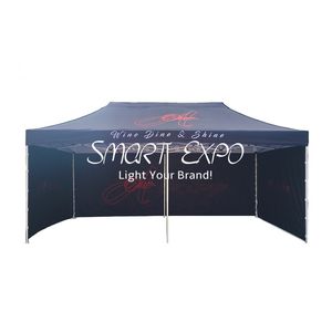 10X20FT Outdoor Large Gazebo Marketing Advertising Display with Aluminum Frame 600D Polyester Printing Wheeled Bag