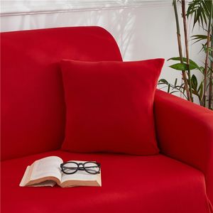 Stretch Cushion Cover Solid Spandex kussensloop bijpassende kleur met bankafdekkingen 45x45cm funda cojin kleuren lisos 2/4 pc's kussen/decorativ