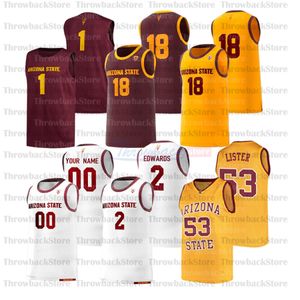 Custom Arizona State Sun Devilses College Basketball Jerseys 11 Alonzo Verge Jr. 2 Rob Edwards 23 Romello Vit 51 Pavlo Dziuba