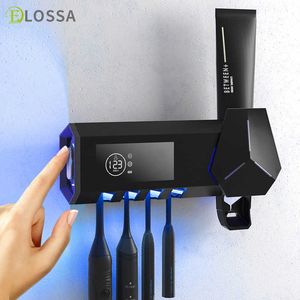 ELOSSA Smart Tandborste Sterilisator UV-hållare Automatisk tandkrämspressare Dispenser Hem Badrumstillbehör Set 210709