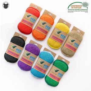 BEAR FAMILY 10pcs Household Magic Sponge Kitchen Cleaning Brush Microfiber Scrub Sponges for Dishwashing Kitchen Accessories 211215