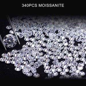 Szjinao 340PCS Small Gemstones Moissanite Stone 0.8mm To 2.9mm D Color VVS1 Excellent Cut Loose Beads For Diamond Ring