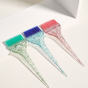 Professional Hair Dye Brush Plastic Crystal Coloring Applicator Brush Comb Barber Tools Salon Styling Accessories DHL