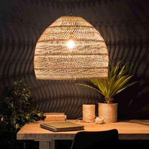 Kolye lambaları Modern el dokuma bambu Led Lambası Vintage Yemek Odası Ev Dekoru Endüstriyel Aydınlatma Armatürleri Işıkları