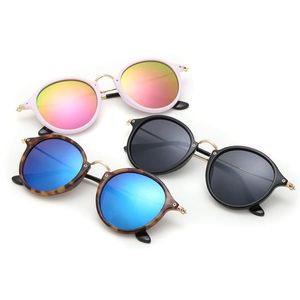 Fashion Round Sunglasses Men Women Black Silver Gold Frame Designer Sun Glasses Classic Mirrored Eyewear UV400 Gafas de sol with Cases