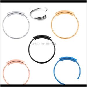 Studs Body Jewelry Drop entrega Septum Ring L Aço sem costura Nose Continuous Hoop Anéis Lip Ear Piercing Cores Calibre dot6mm