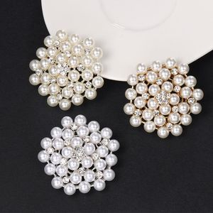 Pins, broches boho feminino branco cristal pérola broche ouro prata cor jóias para mulheres cute zircon pino vestido casaco acessórios