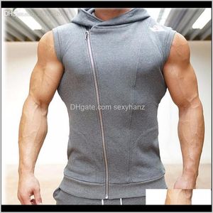 Mens Sweatshirts Wholesale Years Crime Gym Hoodies Stringer Man Body Engineers Fitness Movement Sleeveless Vest Vst Covfd Ze1Jn