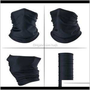 Cykla kepsar masker 6st Svart andningsbar nacke Gaiter Tubular Scarves Snood Headband Headwear Shield Head Half Face Cover Scarf Bandana 23wmy