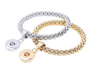 Bransoletki moda dla dzieci dziewczęta o długości 15 cm wielokolorowe glinki gliniane noosa kawałki metalowy imbir 18 mm Snap Button Charm Bransoletka biżuteria kkueez zyqmi