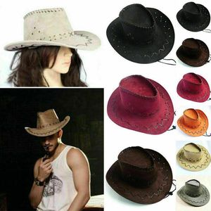 Cloches Fashion Women Men Cowboy Hat Wild Western Fantazyjne Gentleman Lady Head Wear Sombrero Hombre Jazz Caps Czapki