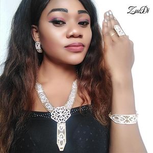 Brincos Colar Grace Nigeriano Casamento Nupcial Jóias Jóias Atacado 2021 Fashion African Beads Noble Gold Designer