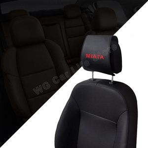 Sitzkissen Auto Dekor Kopfstütze Abdeckung Für Miata Auto Fahrer Kissenbezüge PU Leder Massage Pad Zubehör Innen