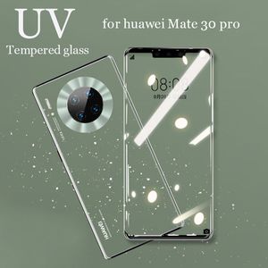 Nano ciecz zakrzywiony pełny klej Ochrona szklana Film szklany dla Huawei Mate 30 20 Pro P30 P20 P20 Screen Protector Protektory komórkowe Ochraniacze