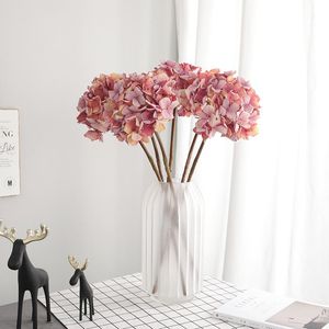 Decorative Flowers & Wreaths Home Living Room Decoration Retro Bouquet Art Simulated Hydrangea Flower Arrangement Christmas Wedding Year Gif