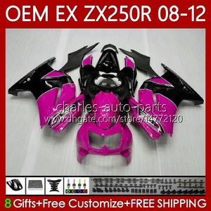 Fairings per Kawasaki Ninja ex ZX 250R EX250 ZX250 Rose Black R 2008 2009 2010 2011 2012 carrozzeria 81no.144 ZX250R EX250R 08-12 ZX-250R 08 09 10 11 12 corpo OEM