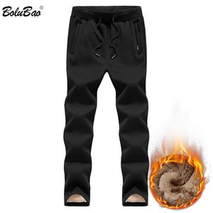 BOLUBAO Brand Men Fleece Casual Pants Winter Men's Solid Color Cashmere Cotton Trousers High Quality Thick Warm Pants Male 210518