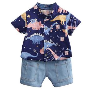 Baywell Lato Baby Boys Koszulka z krótkim rękawem i spodnie 2 sztuk Odzież Ustawia odzież dziecięcy x0802
