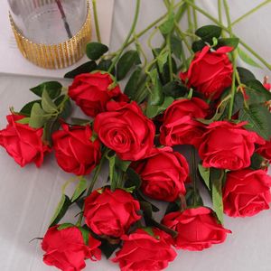 Декоративные цветы венки партии радости 10 шт. 39см поддельный шелк роза искусственный цветочный букет для свадьбы свадебные дома садовые ремесла DIY Decorat