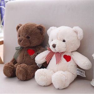 35-50 cm Karikatür Teddy Bear Peluş Kalp Yumuşak Dolması Hayvan Oyuncaklar Çocuklar Için Çocuklar Kızlar Doğum Günü Hediyesi Bebek Brinquedos