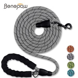 Benepaw Heavy Duty Dog Leash Rope Comfortable Padded Handle Reflective Pet Leashes For Medium Large Dogs Walking Training Hiking 210712
