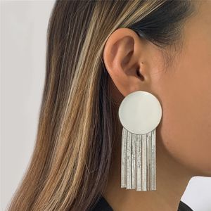 Dangle & Chandelier Vintage Long Tassel Chain Drop Earrings for Women High Quality Unique Snake Link Fashion Jewelry Accessories