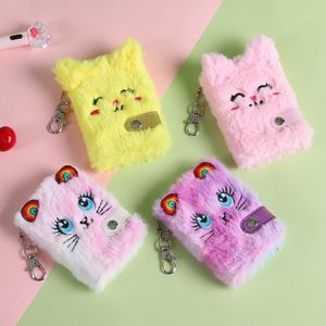 Kawaii Mini Notebook Keyring Jornal dos desenhos animados de Pluse para crianças Diário Notepad Agenda Planner School Presente Estacionário 80 folhas