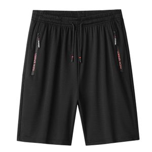 MJNONG Herren-Shorts, lässig, Kordelzug, elastische Taille, Shorts mit Reißverschlusstaschen, atmungsaktiv, für große und große Workouts 210714