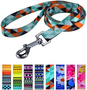 10 Color 4 Feet Fashion Dog Leashes Lead Floral Tribal Bohemian Pattern Walking Training Leads Leash for Small Medium Large Dogs Pet Supplies