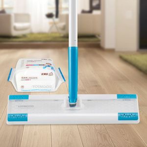 Cleanhome Flat Mop con 25 pezzi di salviette usa e getta a secco ricaricabili per la pulizia di pavimenti in laminato e piastrelle in legno
