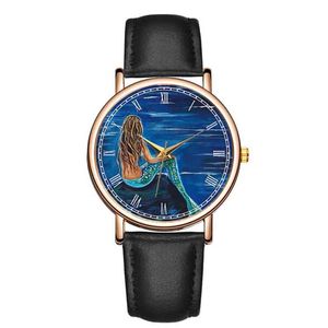 Relógios de pulso B Sexy sereia relógios mulheres relógio de pulso feminino senhoras analógicas relógio de quartzo relojes montre femme